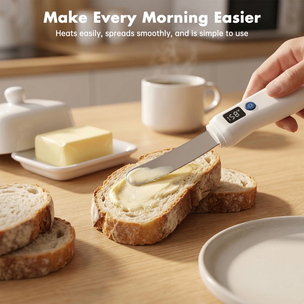 Elektrisches Buttermesser USB – Beheizt für kalte Butter, Käse & Aufstriche